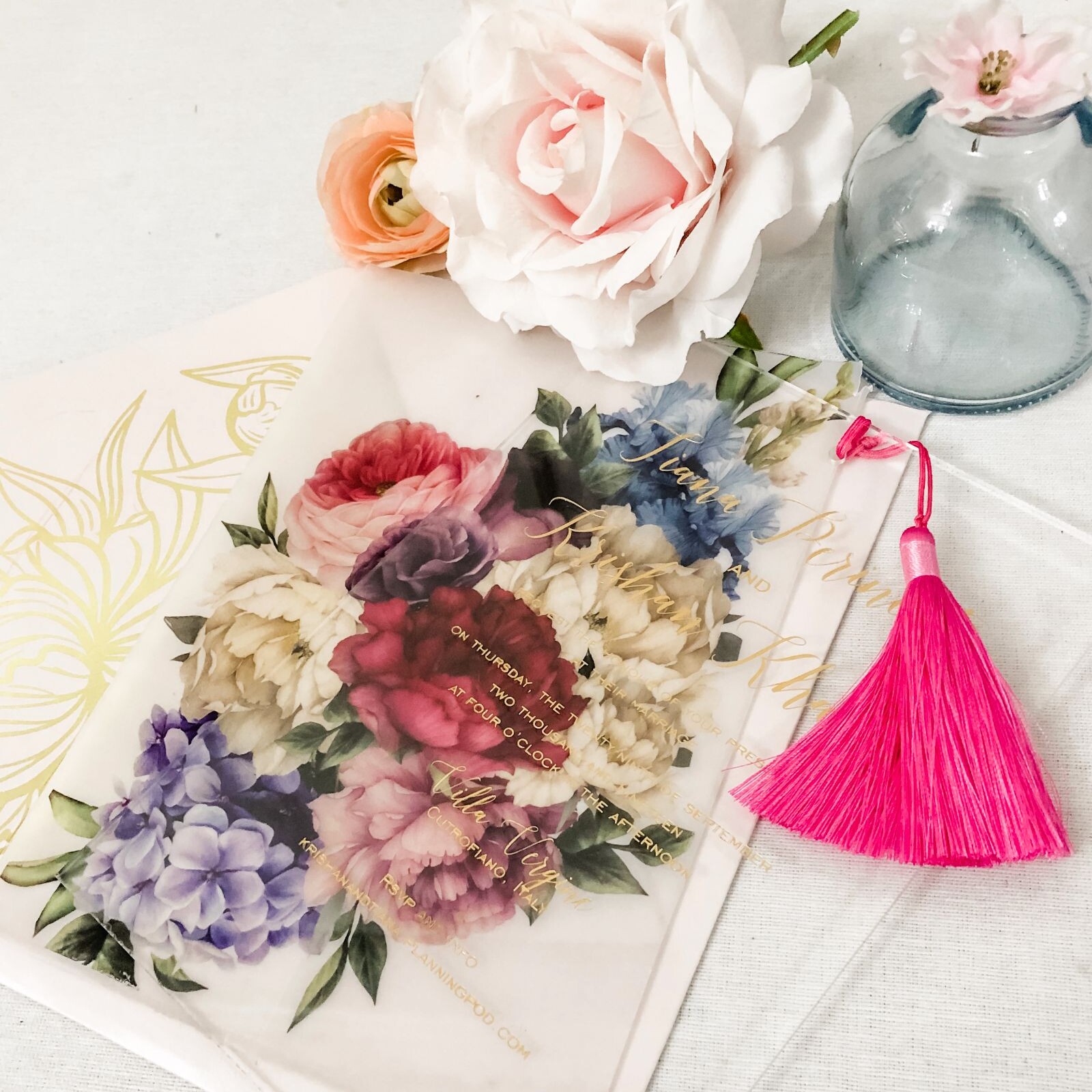 Translucent Paper Wedding Invitation - Aesthetic Love