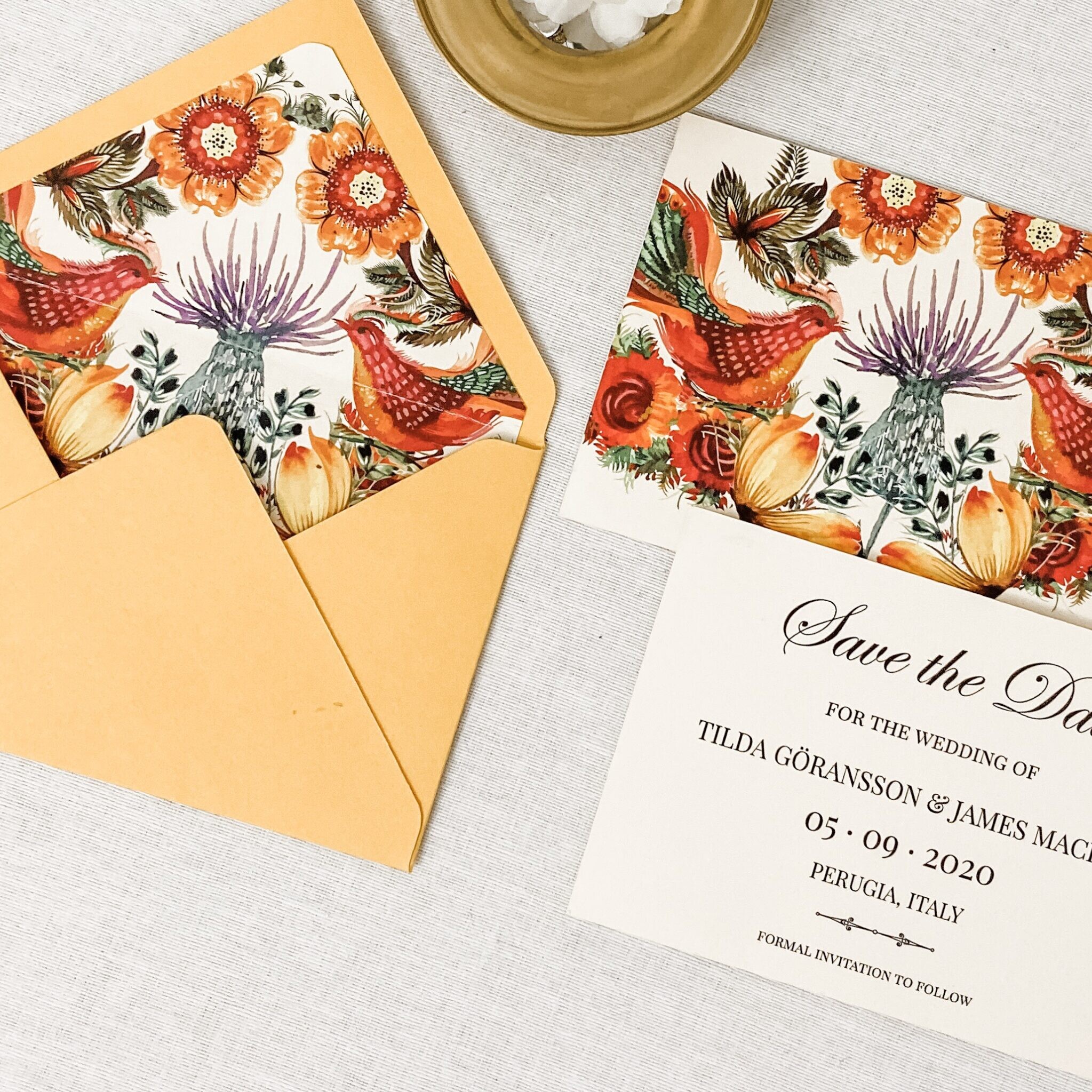 Gold Foil Wedding Invitation