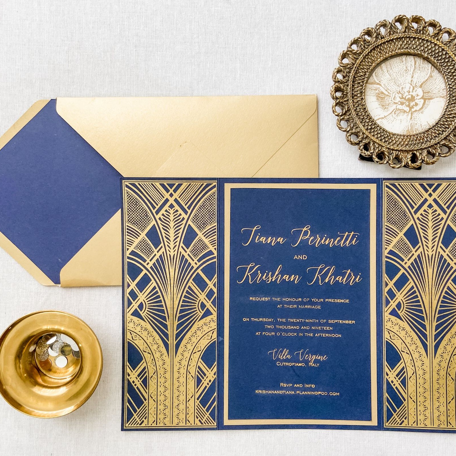 Gold Foil Wedding Invitation